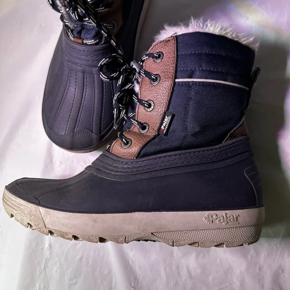 Pajar Black and Cream Winter Boots